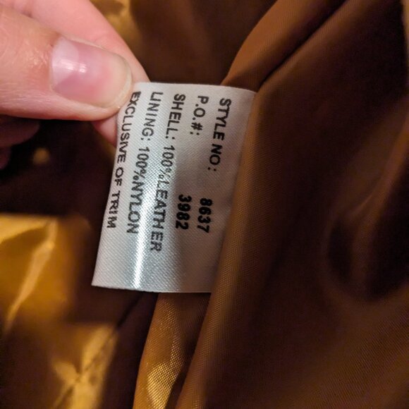 Vintage Long Brown Leather Suede Jacket (size M) - Picture 5 of 6